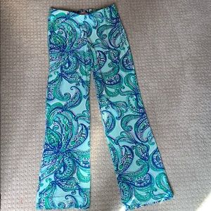 Lilly Pulitzer Palazzo Pants in Blue Paisley